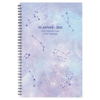 Planner 2025 with Nakshatras from Vedic Astrology light cover version